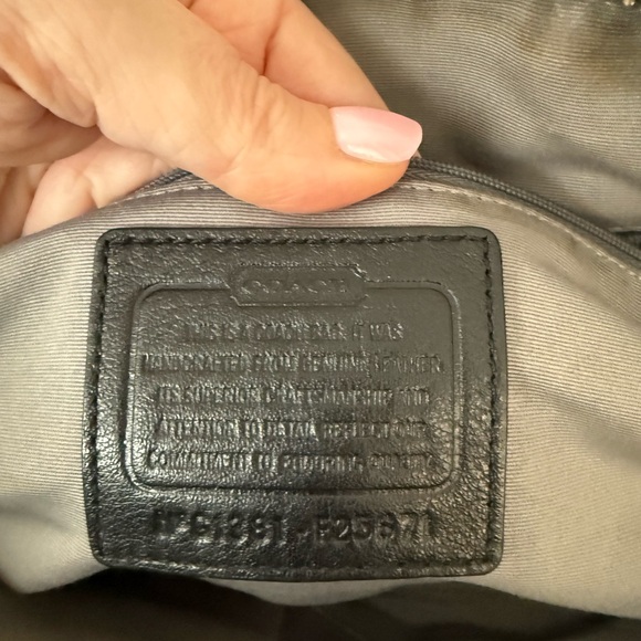 Coach Peyton Saffiano Black Leather Domed Satchel - Picture 4 of 10